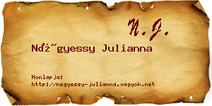 Négyessy Julianna névjegykártya