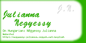 julianna negyessy business card