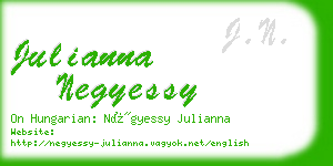 julianna negyessy business card
